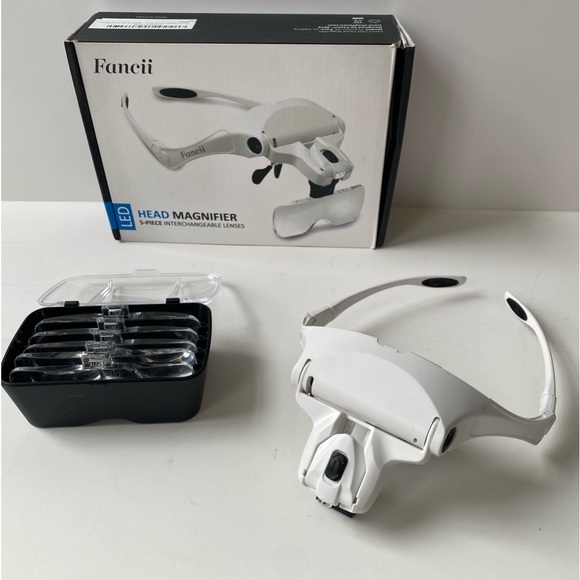 Fancii Headband LED Illuminated Head Magnifier Visor NEW - Picture 8 of 11